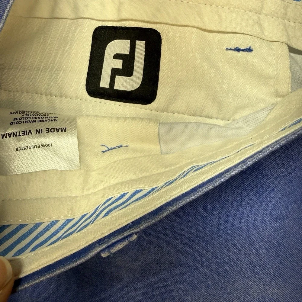 FootJoy Men's Golf Shorts 36 Blue Polyester Performance Casual Athletic Inseam 9